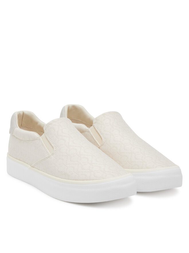 Calvin Klein Кросівки Calvin Klein Vulc Slip On - Jacq HW0HW02411 Écru