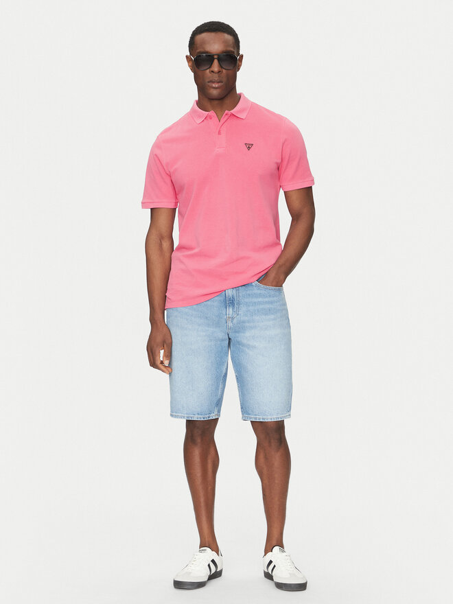 Guess Guess Поло F5GP00 K9WF1 Рожевий Regular Fit