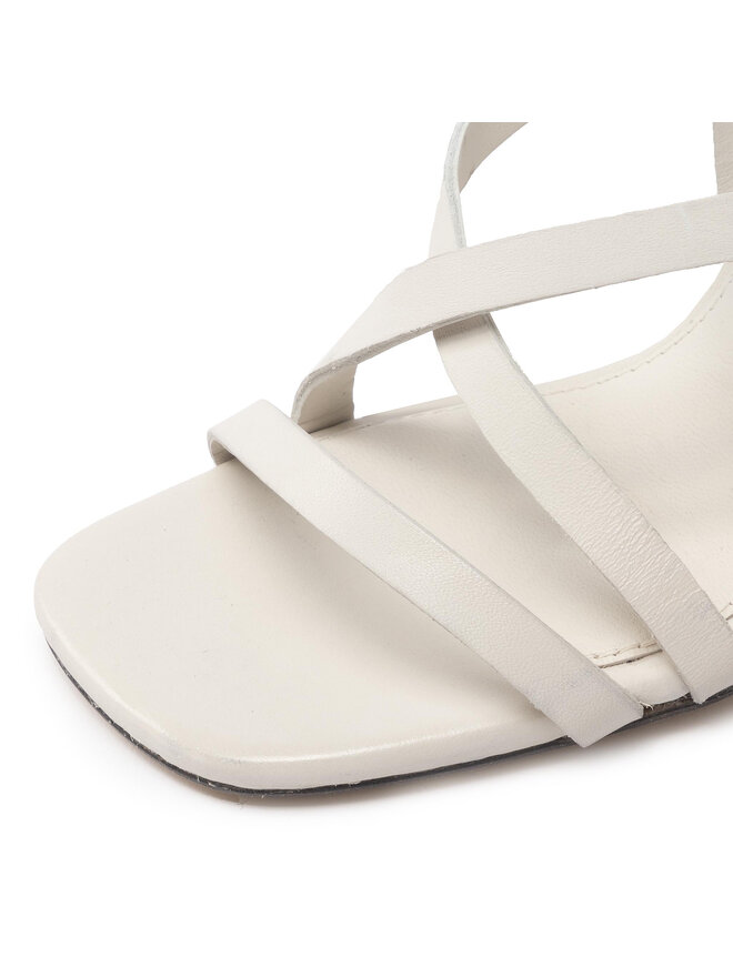 Tommy Hilfiger Sandały Tommy Hilfiger Elevated Th High Heel Snadal FW0FW06653 Biały