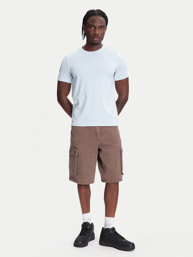 Kappa Kappa T-Shirt Logo Korpo Cafers 304J150 Himmelblau Slim Fit