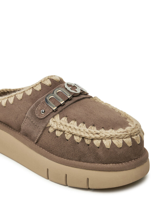 Mou Papuče Mou Bounce Clog Metal Logo FW531001A Smeđa
