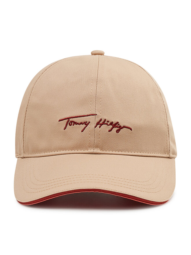 Tommy Hilfiger Καπέλο Jockey Tommy Hilfiger Iconic Signature Cap AW0AW11679 Μπεζ