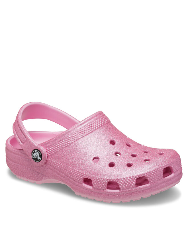 Crocs Šľapky Crocs Classic Glitter Clog K 206993 Ružová