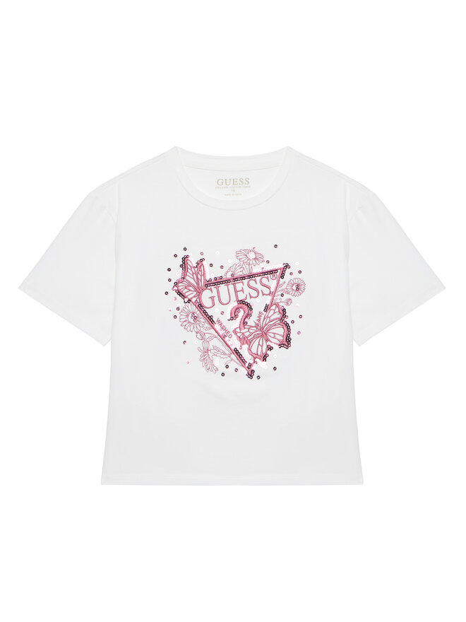 Guess Guess Póló J5YI35 K6YW4 Fehér Regular Fit