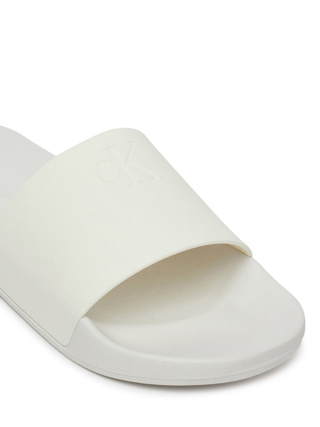 Calvin Klein Jeans Pantoletten Calvin Klein Jeans Slide Monogram Tpu YW0YW01715 Weiß