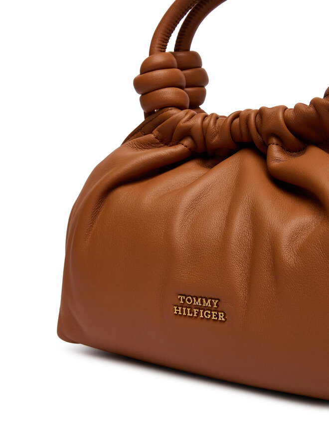 Tommy Hilfiger Handtasche Tommy Hilfiger Th Soft Leather Med Crossover AW0AW18369 Braun