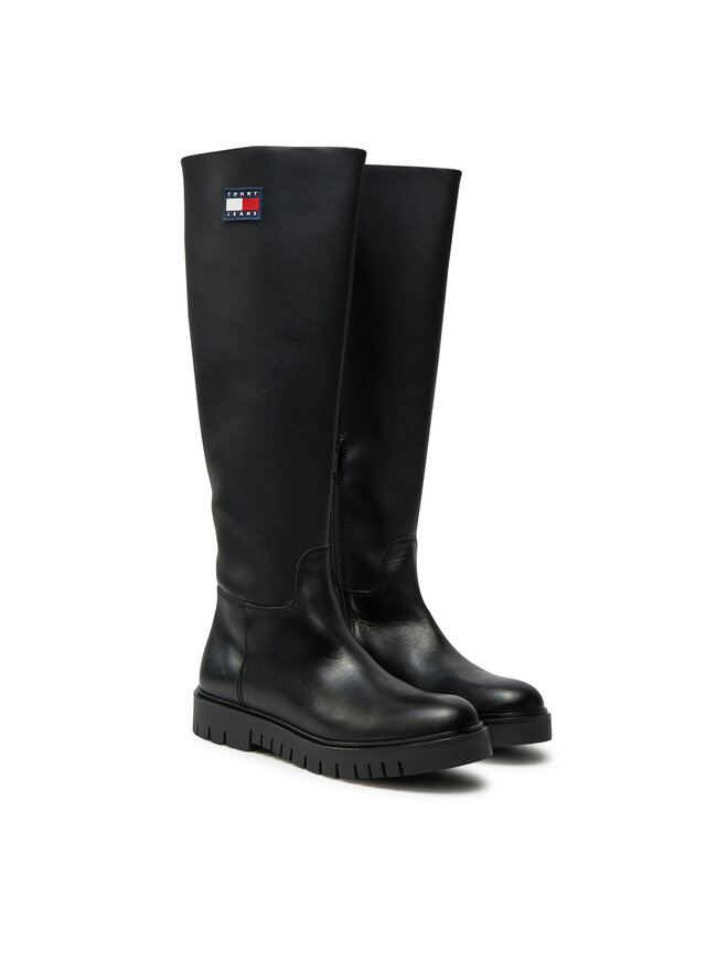 Tommy Jeans Botas altas Tommy Jeans Tjw Long Shaft Boot EN0EN02627 Negro