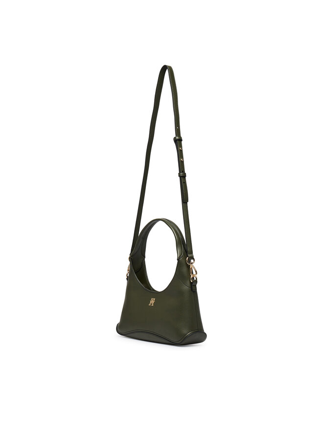 Tommy Hilfiger Handtasche Tommy Hilfiger Th Everyday Mini Hobo AW0AW19185 Dunkelgrün