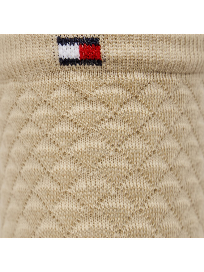 Tommy Hilfiger Σετ 2 ζευγάρια ψηλές κάλτσες γυναικείες Tommy Hilfiger 701227563 Μπεζ