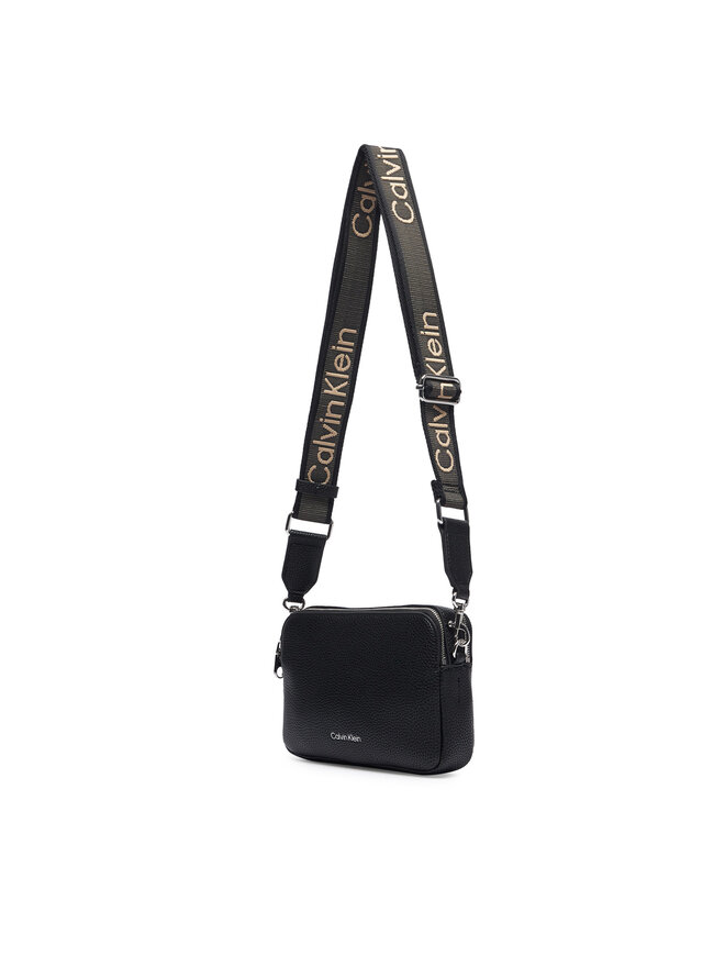 Calvin Klein Handtasche Calvin Klein Webbing 2X Strap Camera Bag LV04F3656G Schwarz