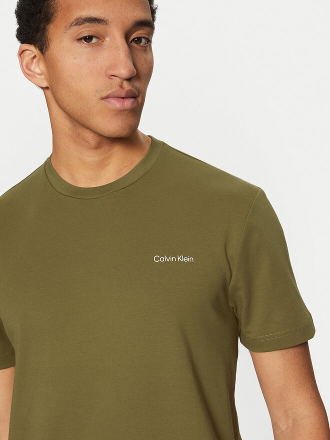 Calvin Klein Calvin Klein Camiseta Micro Logo K10K109894 Verde Regular Fit
