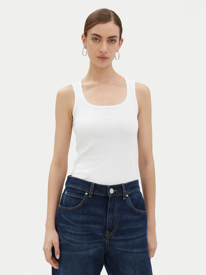PINKO PINKO Top 100807 A2C1 Weiß Regular Fit