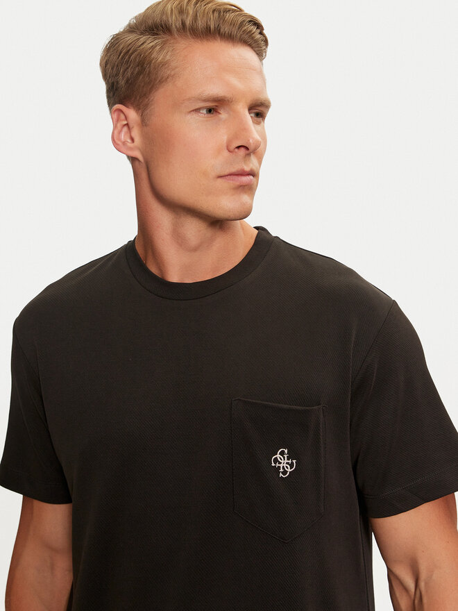 Guess Guess T-Shirt M4BP12 KBYD2 Μαύρο Regular Fit