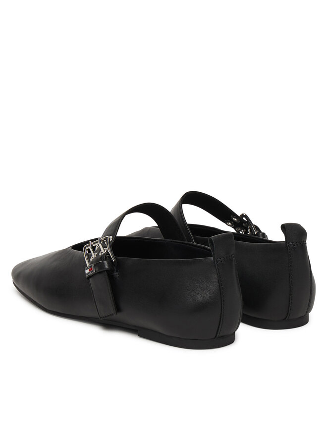 Tommy Jeans Ballerinas Tommy Jeans Tjw Ballerina Buckle EN0EN03019 Schwarz