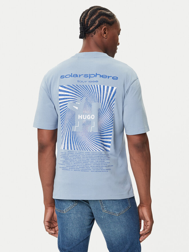 HUGO HUGO Camiseta Nedix 50543483 Celeste Regular Fit