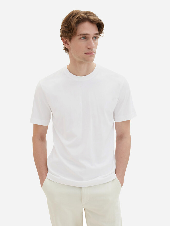 Tom Tailor Tom Tailor 2 marškinėlių komplektas 1037741 Balta Regular Fit