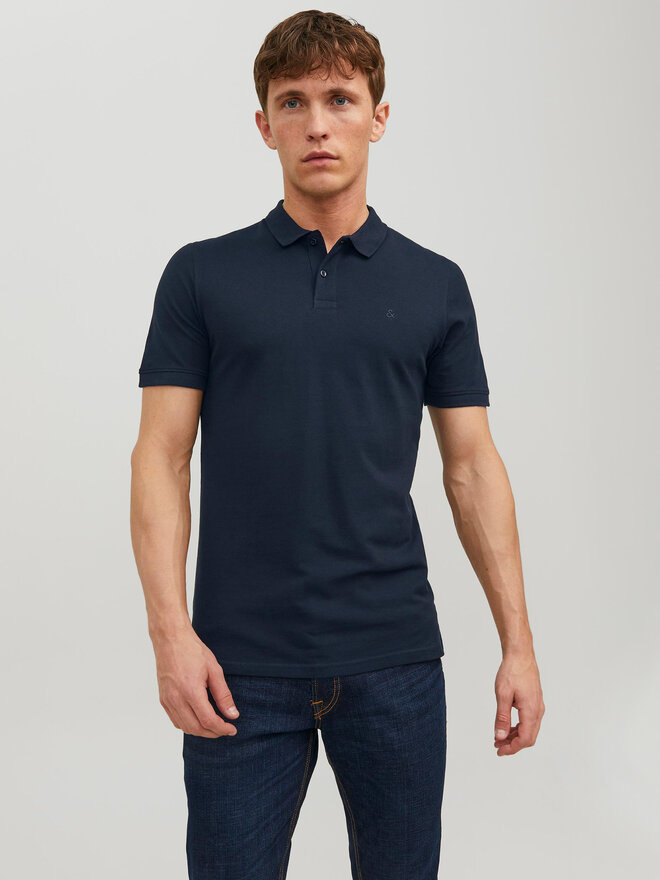 Jack&Jones Jack&Jones Polo marškinėliai Basic 12136516 Tamsiai mėlyna Slim Fit
