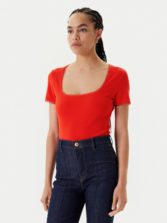 Morgan Morgan Camiseta 232-DLUBI Naranja Slim Fit