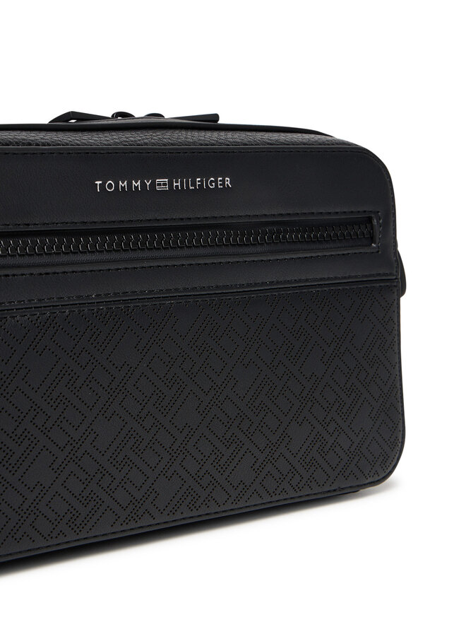 Tommy Hilfiger Плоска сумка Tommy Hilfiger Th Monogram Ew Reporter AM0AM13837 Чорний