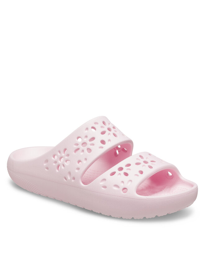 Crocs Шльопанці Crocs Classic Floral Cutout Sandal 210966 Рожевий
