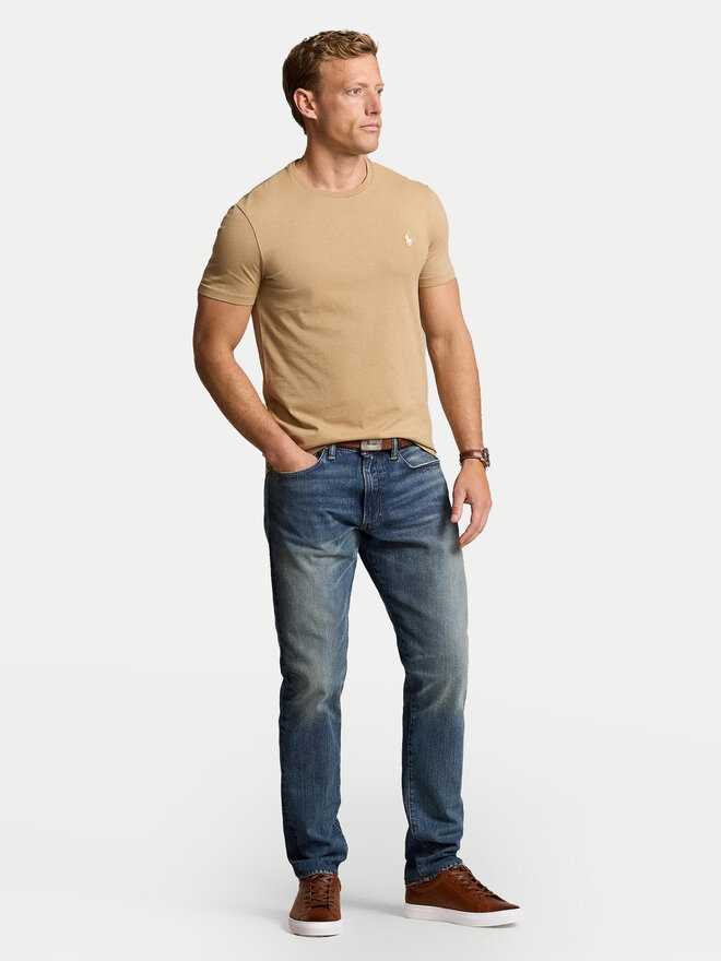 Polo Ralph Lauren Polo Ralph Lauren T-Shirt 710671438329 Μπεζ Custom Slim Fit