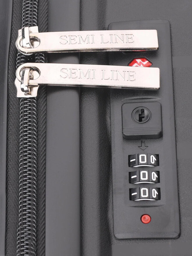 Semi Line Veľký kufor Semi Line T5911-4 Čierna