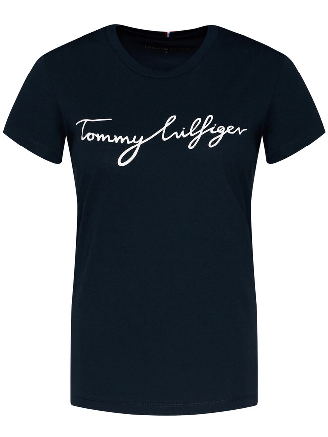 Tommy Hilfiger Tommy Hilfiger Majica Heritage Graphic Tee WW0WW24967 Mornarsko modra Regular Fit