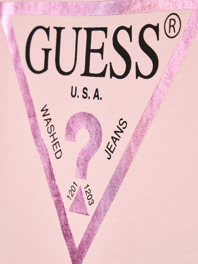 Guess Guess Marškinėliai K73I56 K8HM0 Rožinė Regular Fit