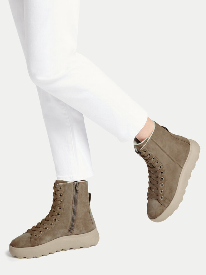 Geox Polokozačky Geox D Spherica Ec4.1 D36TCD 00020 C6029 Hnědá