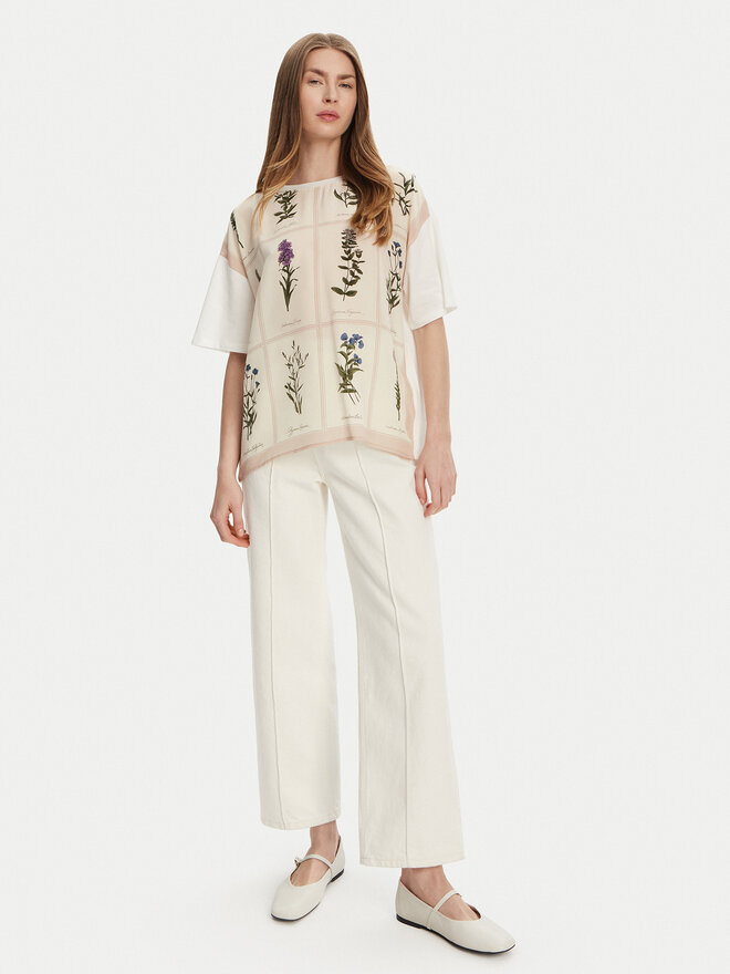 Weekend Max Mara Weekend Max Mara Camiseta Pampas 2515941082 Blanco Relaxed Fit