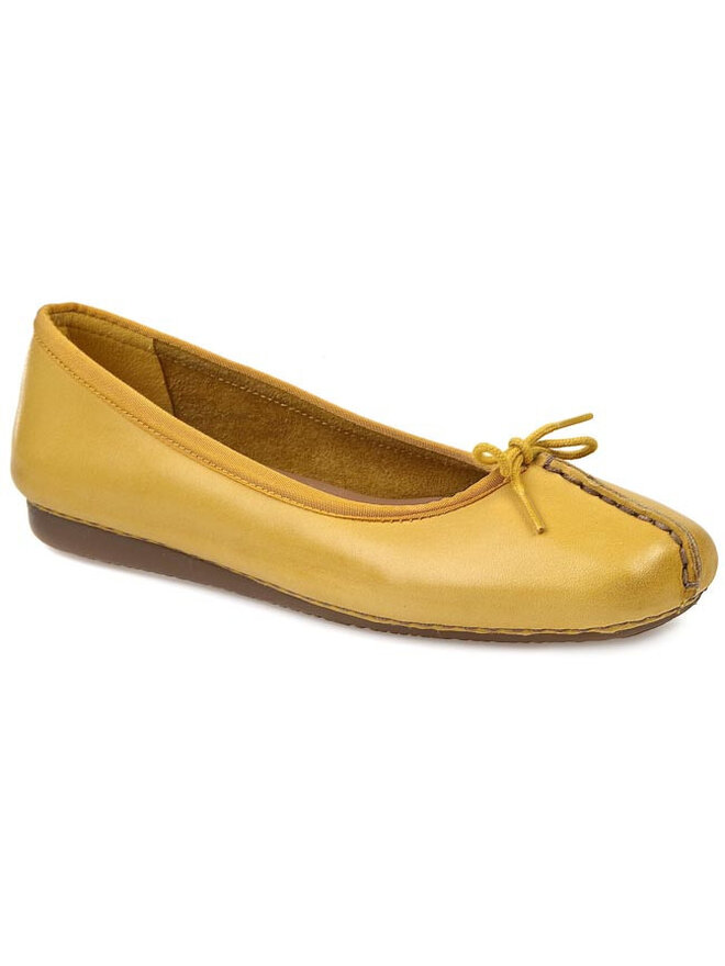Clarks Балетки Clarks Freckle Ice 203589414 Жовтий