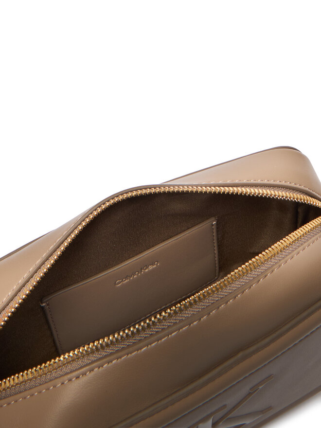 Calvin Klein Handtasche Calvin Klein Bold Ck Camera Bag LV04F3220G Beige