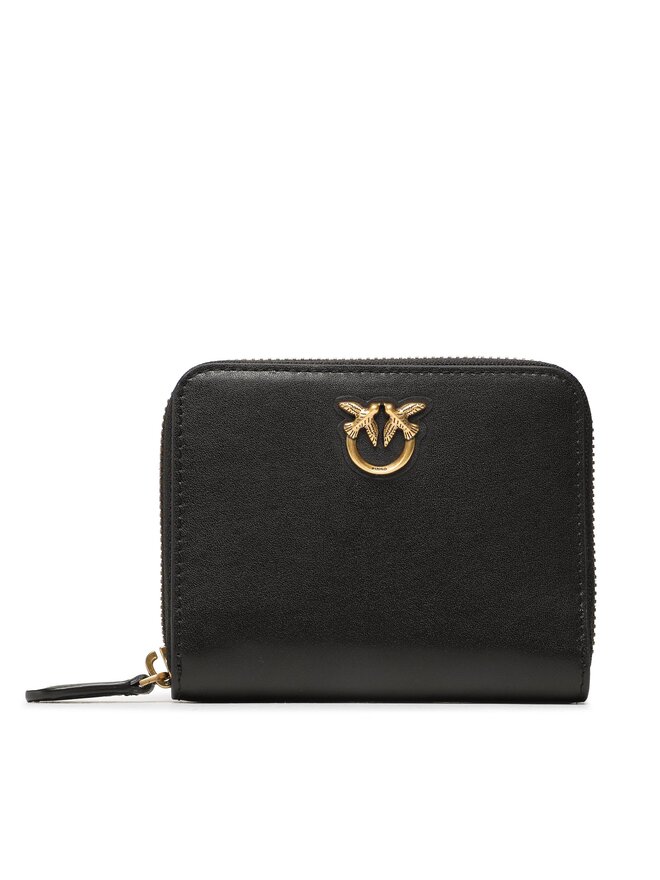 PINKO Duży Portfel Damski PINKO Taylor Zip Around 100249 A0F1 Czarny
