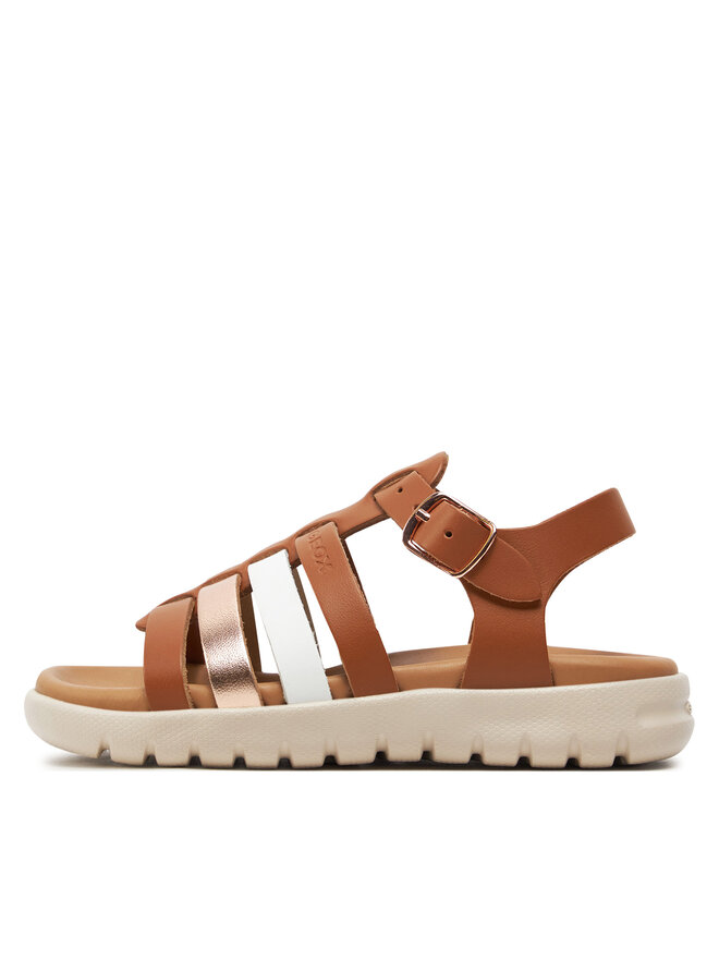 Geox Sandály Geox J Sandal Soleima Gir J35GSB 043CF C6A7F M Hnědá