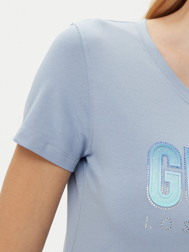 Guess Guess Marškinėliai W5GI14 J1314 Mėlyna Regular Fit