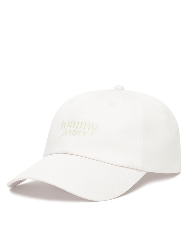 Tommy Jeans Καπέλο Jockey Tommy Jeans Script AW0AW17815 Λευκό