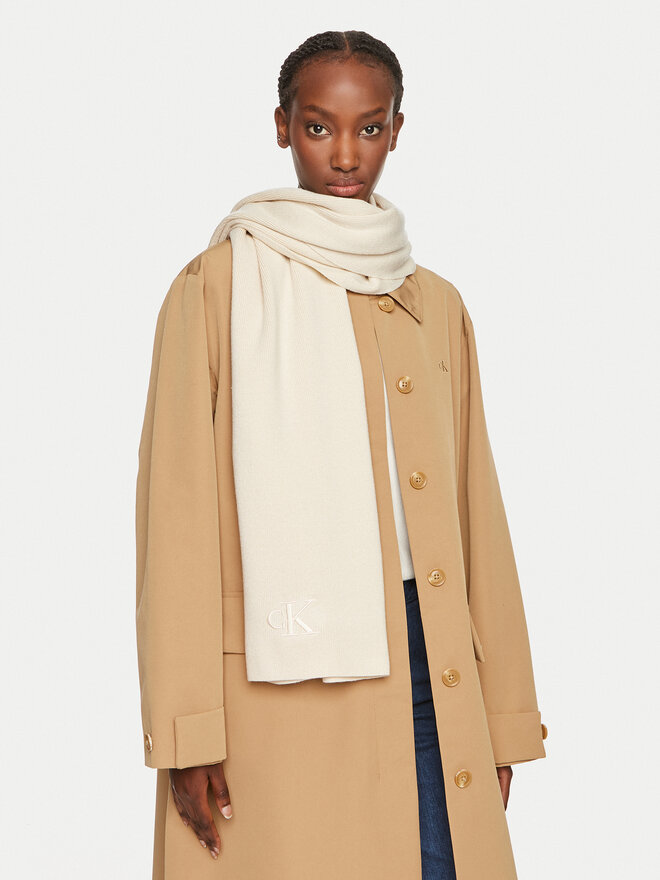 Calvin Klein Šál Calvin Klein Monogram K60K612659 Écru