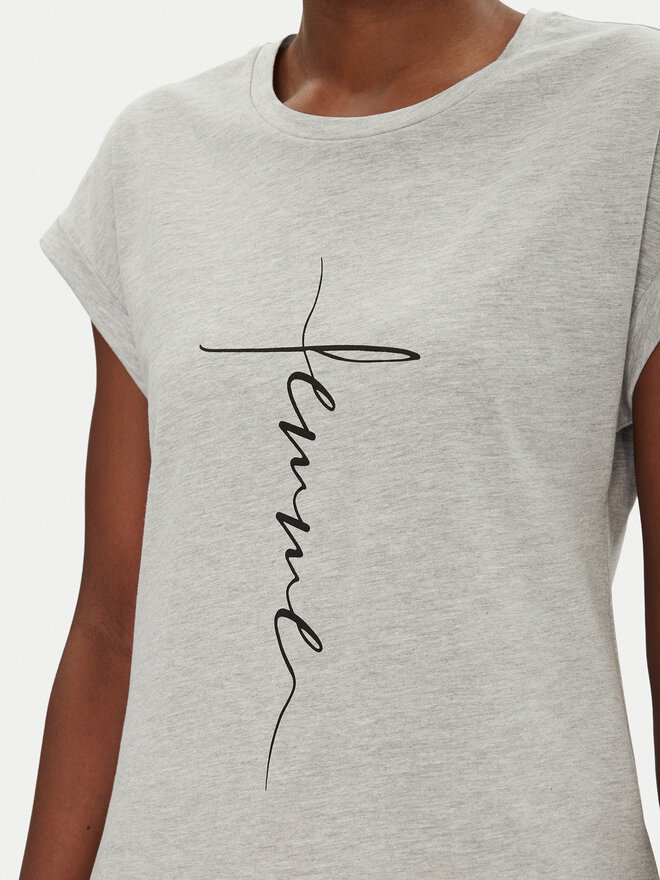 Fransa Fransa Camiseta 20615462 Gris Regular Fit