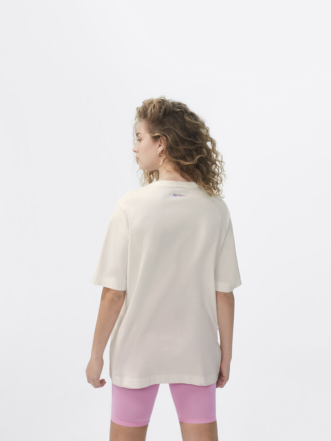 Sprandi Sprandi Marškinėliai SP22-TSD102 Balta Relaxed Fit