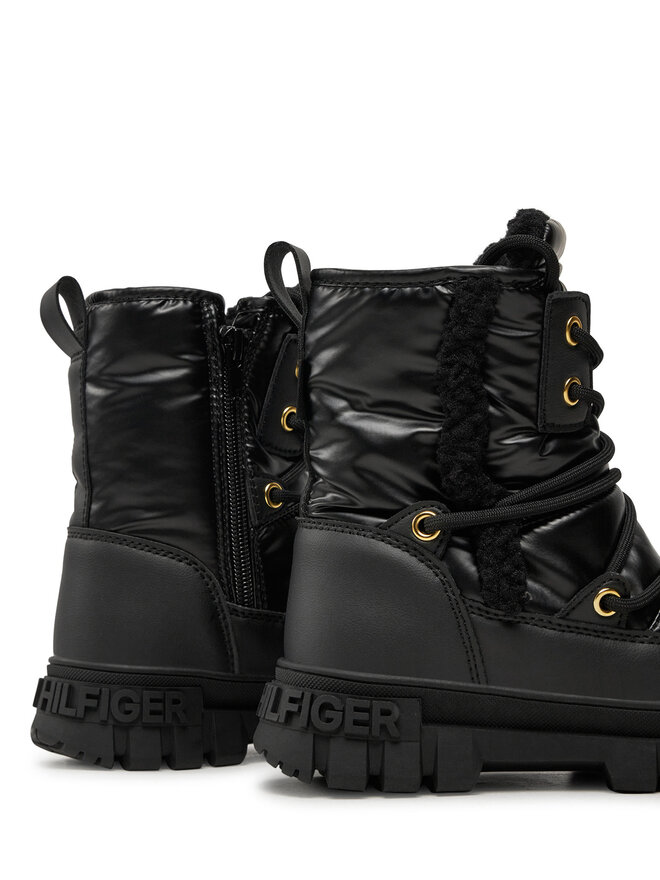 Tommy Hilfiger Апрески Tommy Hilfiger Fur Boot T3A5-33610-1695 M Черен