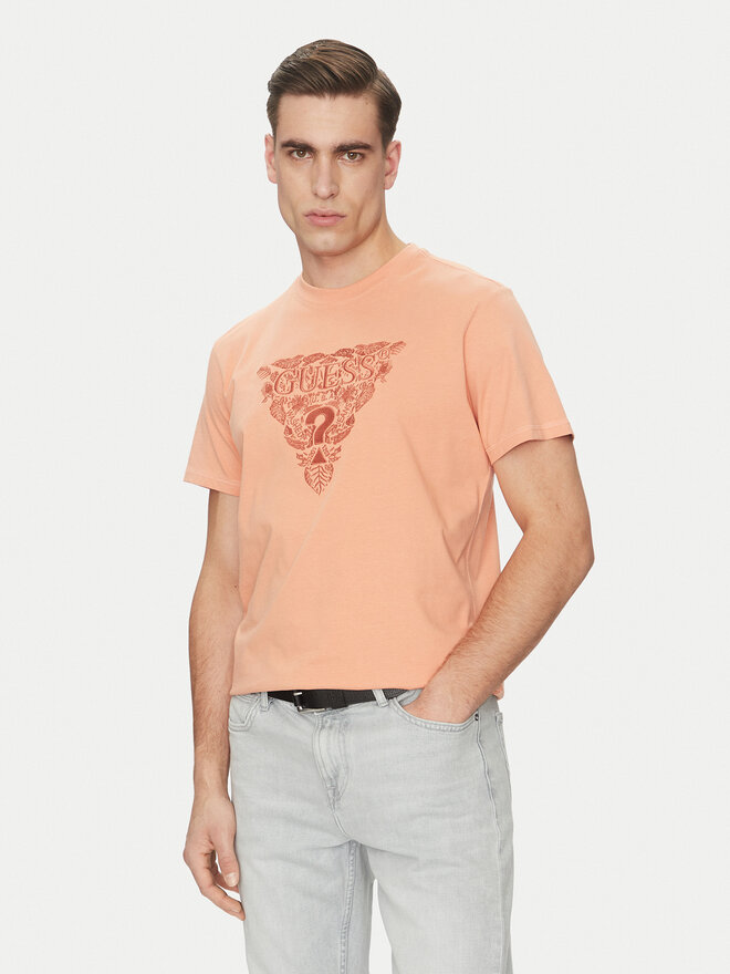 Guess Guess Marškinėliai M5GI16 K8FQ4 Oranžinė Regular Fit
