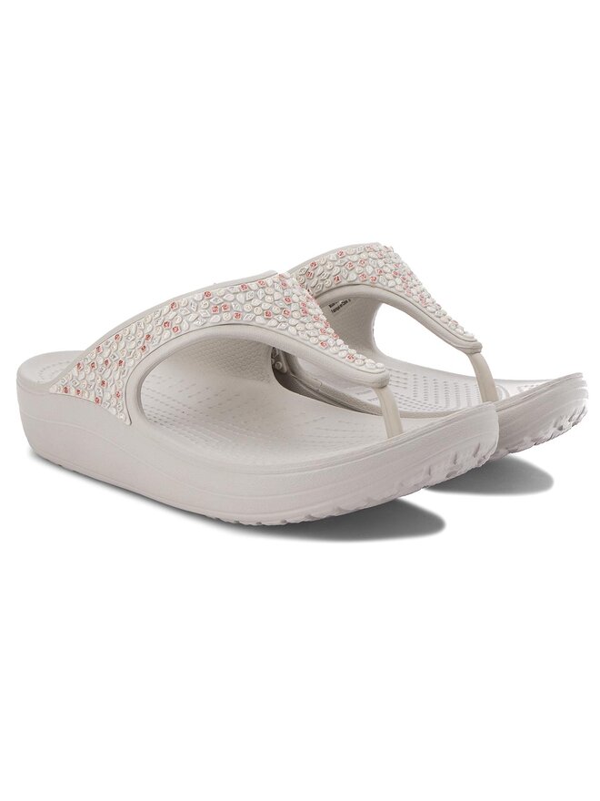 Crocs В'єтнамки Crocs Sloane Embellished Flip 204181 Сірий