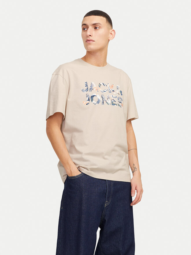 Jack&Jones Jack&Jones Marškinėliai Bryan 12268127 Smėlio Relaxed Fit
