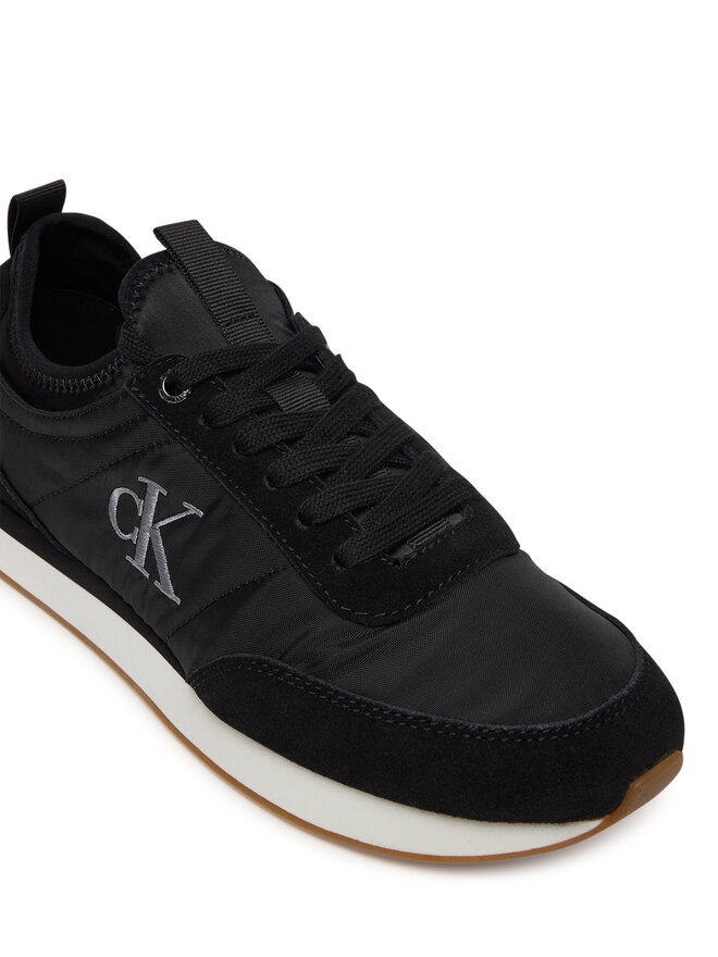 Calvin Klein Sneakers Calvin Klein Retro Runner Sock Laceup Mix Mat YW0YW02060 Schwarz