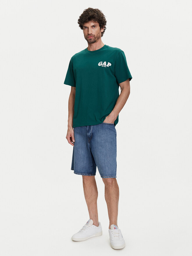 Gap Gap Marškinėliai 768925-02 Žalia Regular Fit