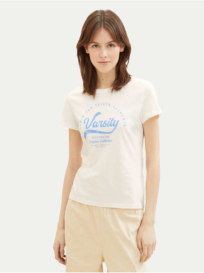 Tom Tailor Denim Tom Tailor Denim T-shirt 1040185 Bijela Regular Fit