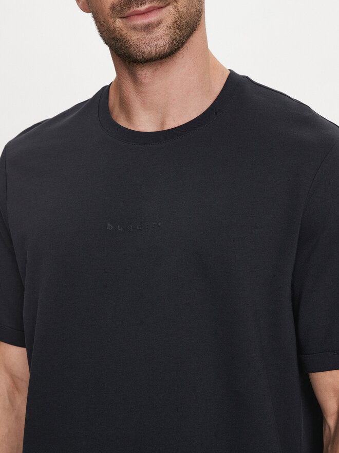 Bugatti Bugatti Marškinėliai 8350 55024A Tamsiai mėlyna Slim Fit