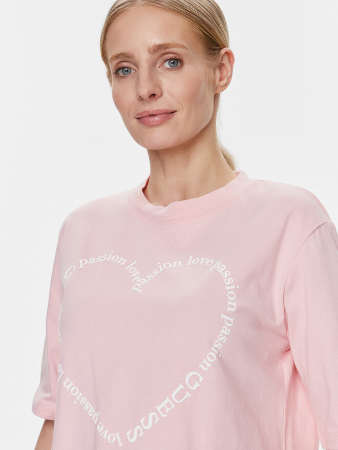 Guess Guess T-Shirt V4RI07 K8FQ4 Rosa Boxy Fit