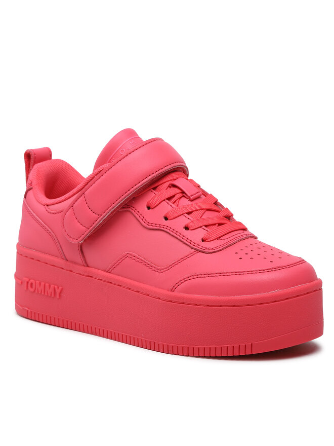 Tommy Jeans Sneakersy Tommy Jeans Velcro Flatform EN0EN02101 Różowy