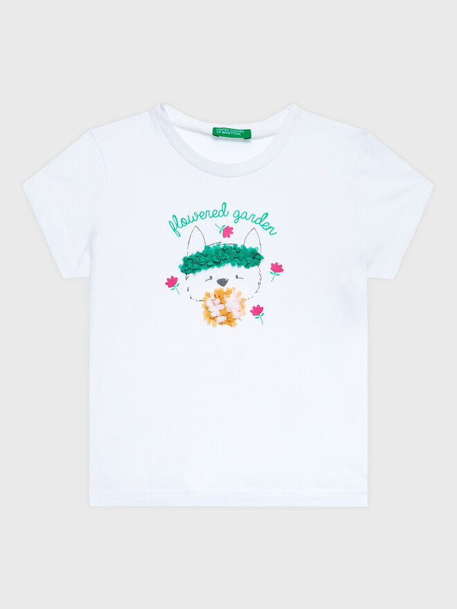 United Colors Of Benetton United Colors Of Benetton Marškinėliai 3096G107O Balta Regular Fit